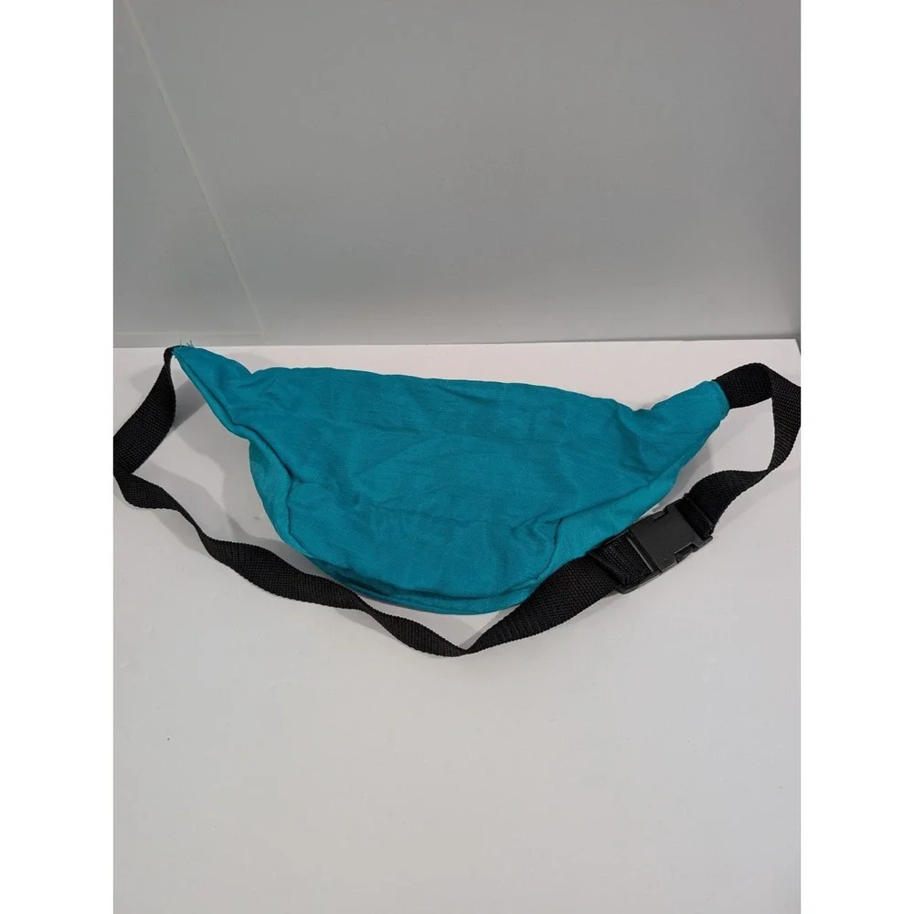 Vintage Sport P.A.C. Fanny Pack Teal Turquoise Yellow Neon Retro Hip Bag Waist